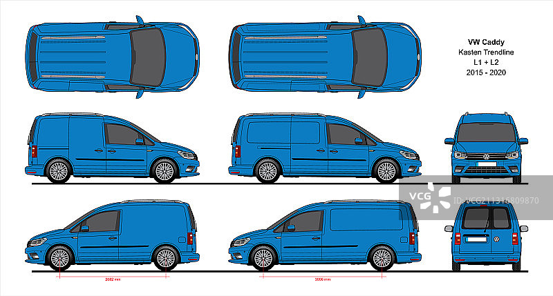 VW Caddy Kasten Trendline L1 L2 2015-至今图片素材