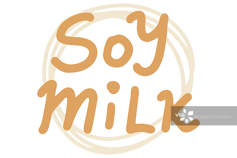 用于logo标签徽章的豆奶元素图片素材