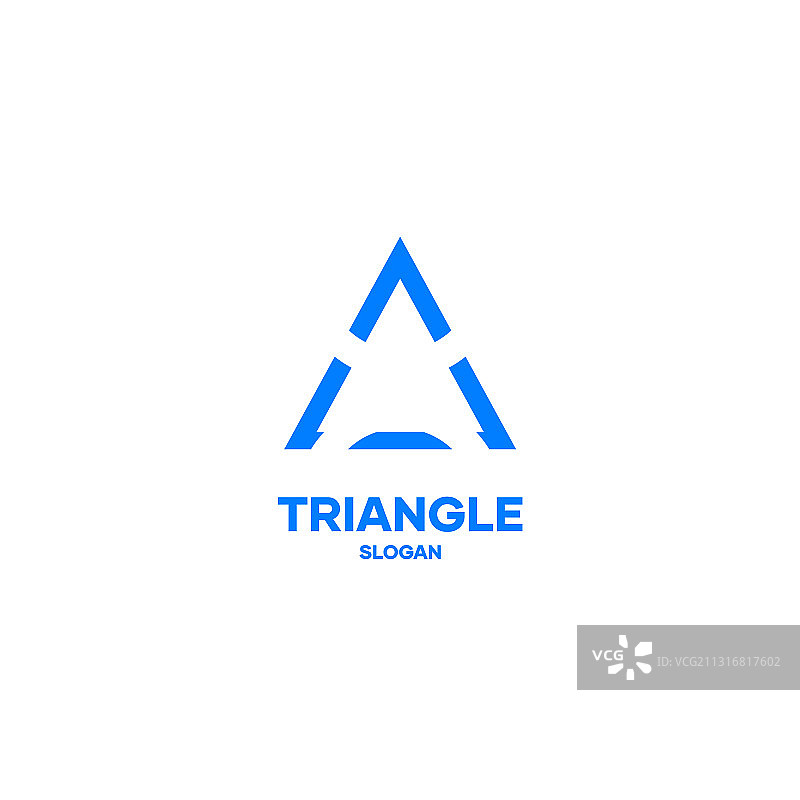 简约优雅的三角形Logo图标设计图片素材