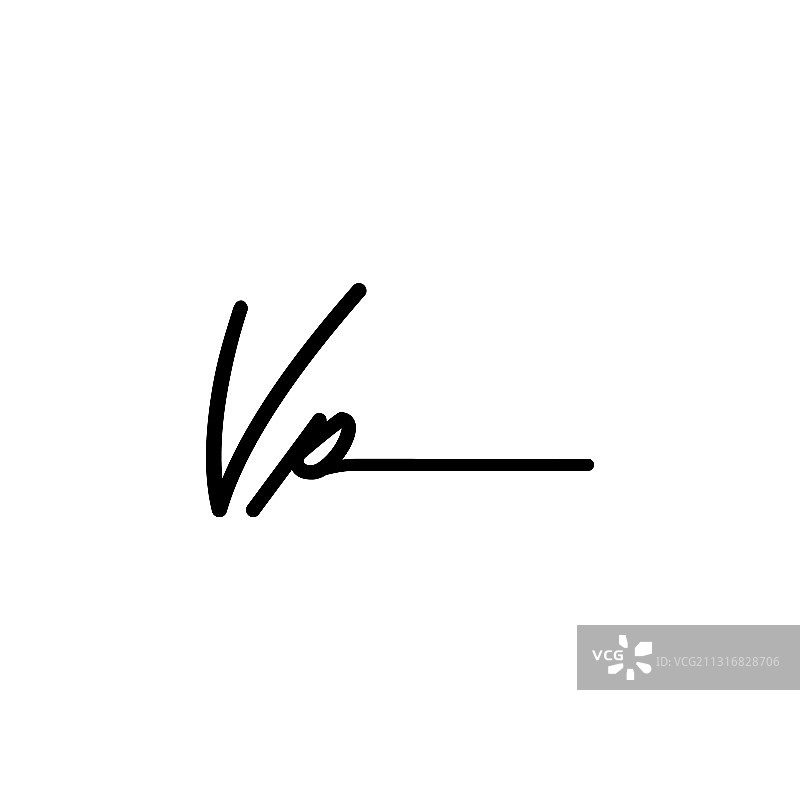 VP字母签名logo模板图片素材