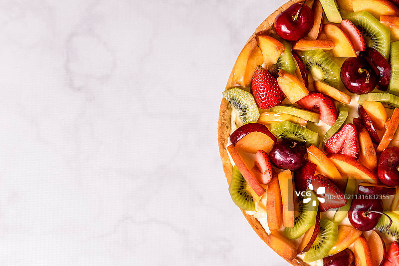 阿根廷圣菲省罗萨里奥的桌面食物俯视图图片素材