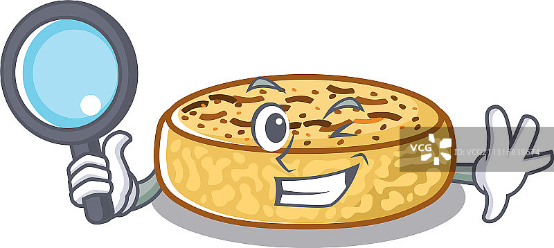 优雅的烤饼侦探卡通图片素材