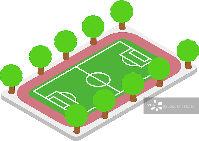 2.5D足球场图标图片素材