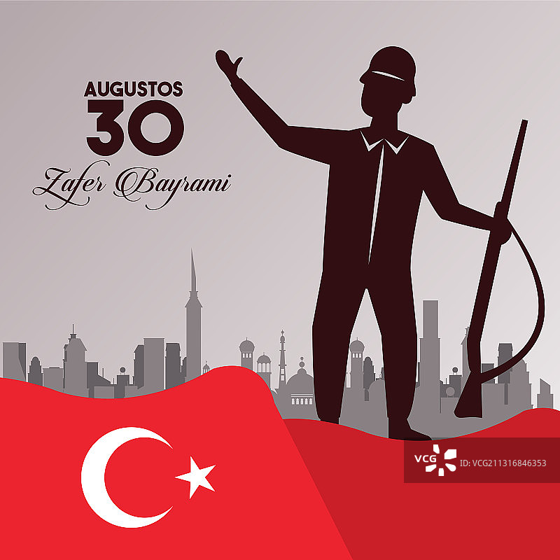 士兵和武器庆祝胜利日图片素材