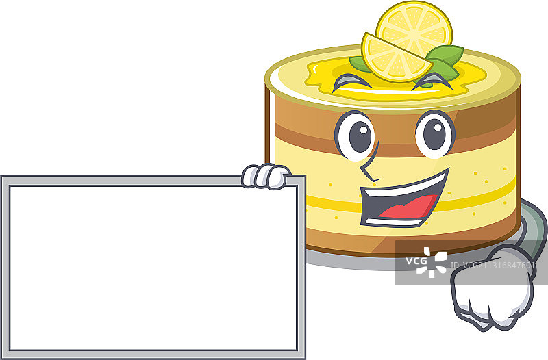 卡通人物柠檬蛋糕设计概念图片素材