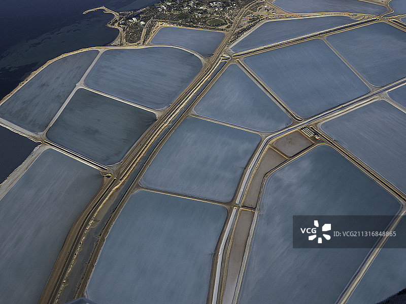 澳大利亚西澳大利亚州鲨鱼湾农田航拍图片素材