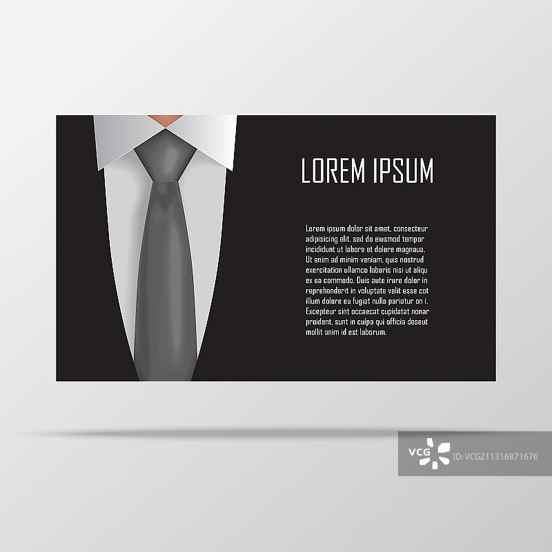 衬衫领带名片模板图片素材