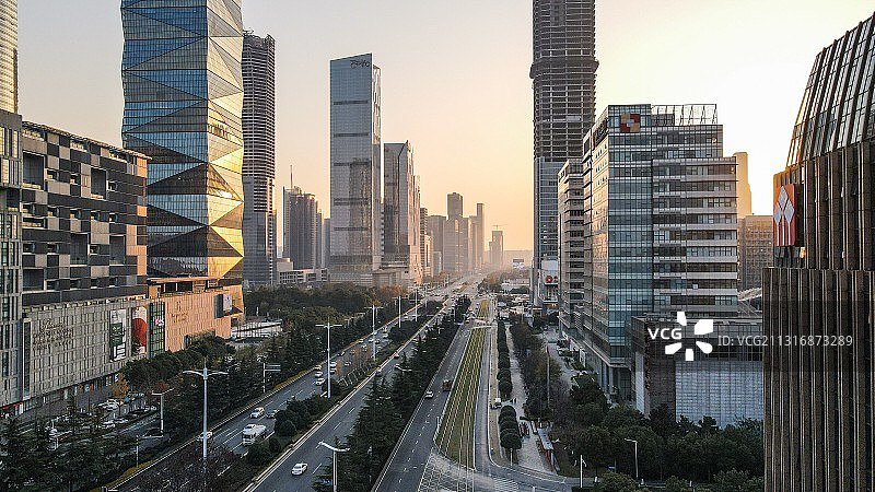 河西元通傍晚街道图片素材