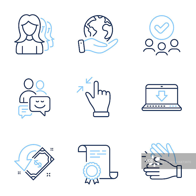 触摸屏鼓掌手势和返现图片素材