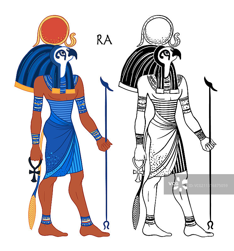埃及太阳神Ra肖像图片素材