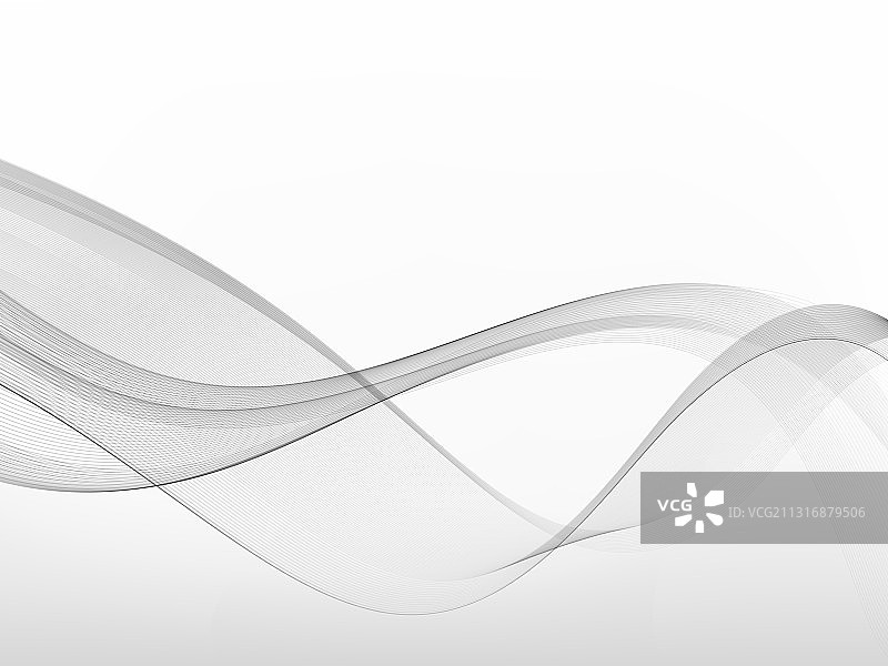 抽象灰色波浪设计元素图片素材