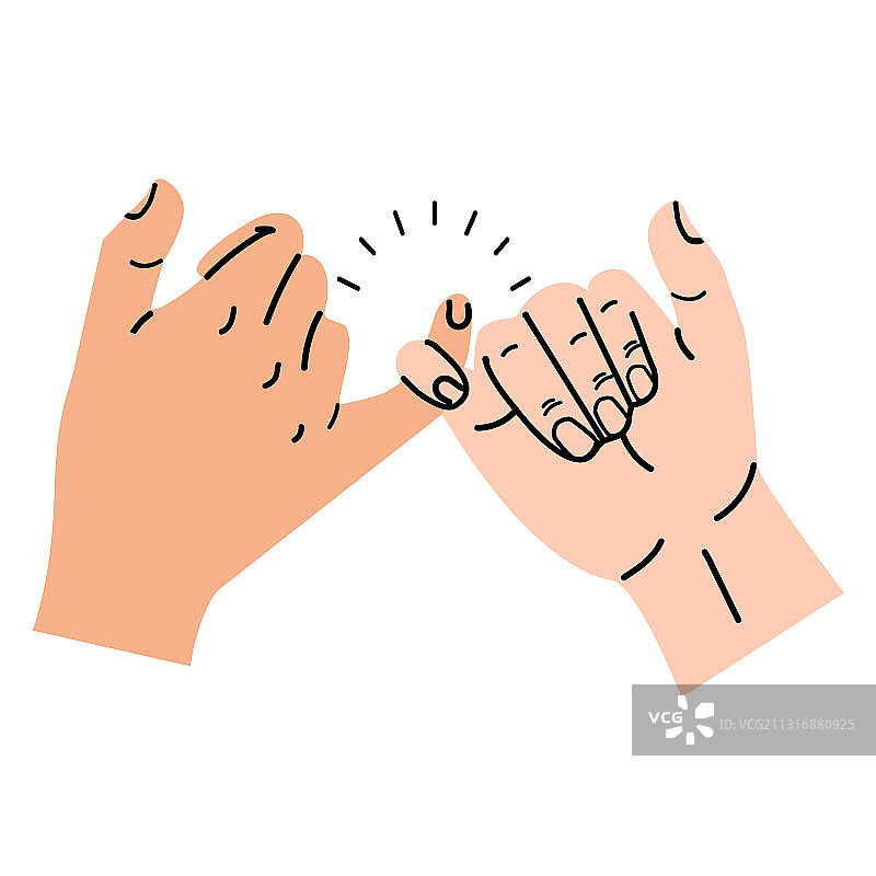 双手拉钩小指图片素材