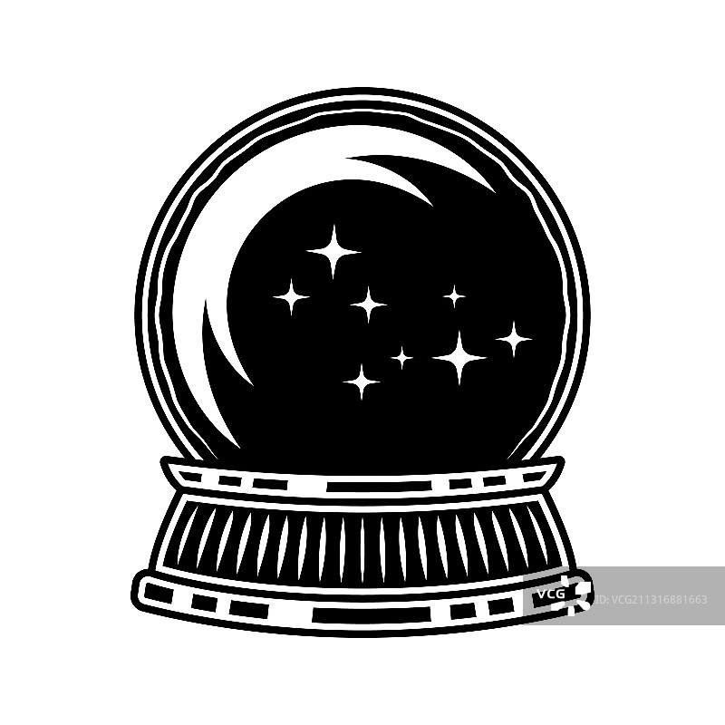 黑色女巫水晶球图片素材