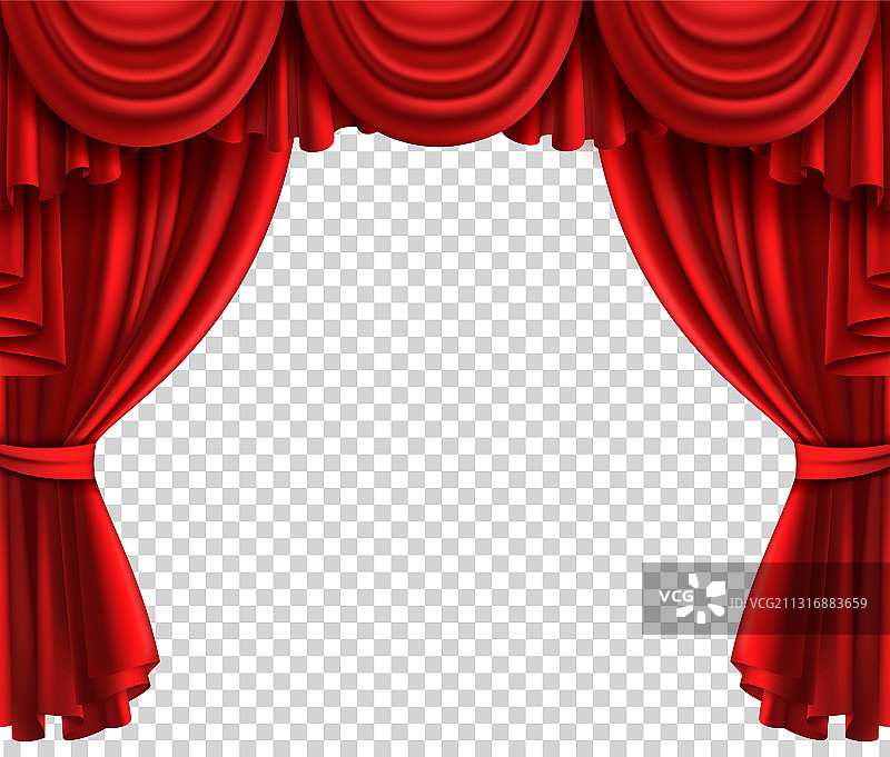 红色剧院幕布场景图片素材