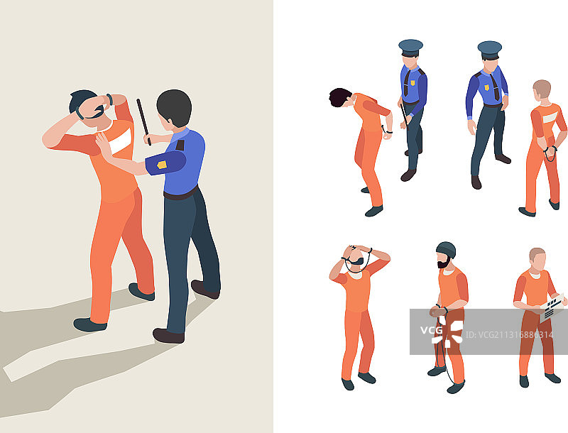 警察和囚犯2.5D联邦监狱图片素材