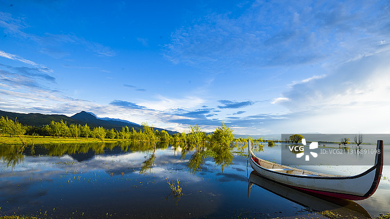 云南省丽江拉市海风光图片素材