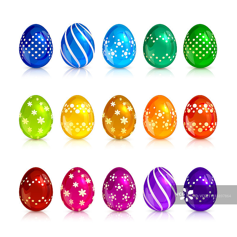 彩色复活节彩蛋素材图片素材