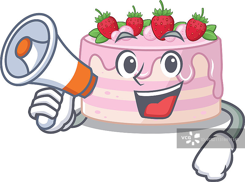 吉祥物草莓蛋糕演讲图片素材
