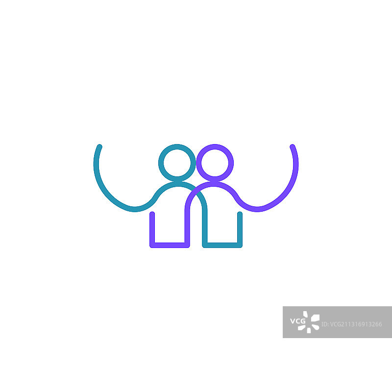 朋友图标Logo设计模板图片素材