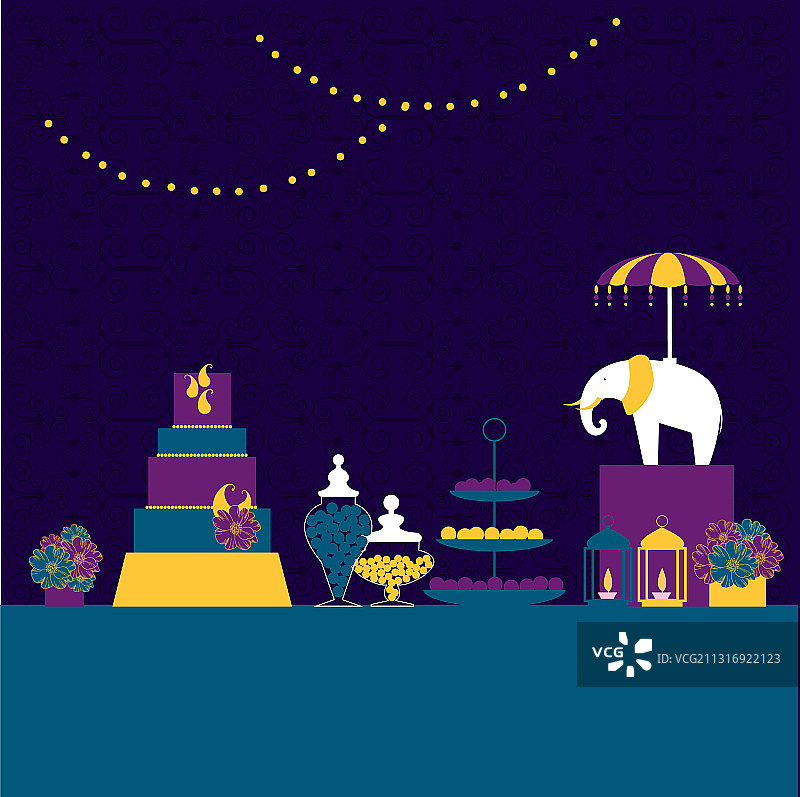 大象甜品台婚礼糖果吧图片素材