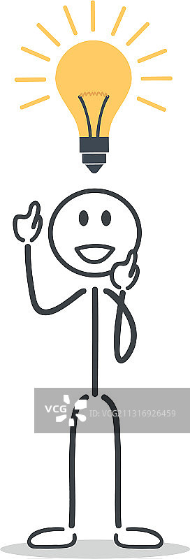 男人有个好主意图片素材