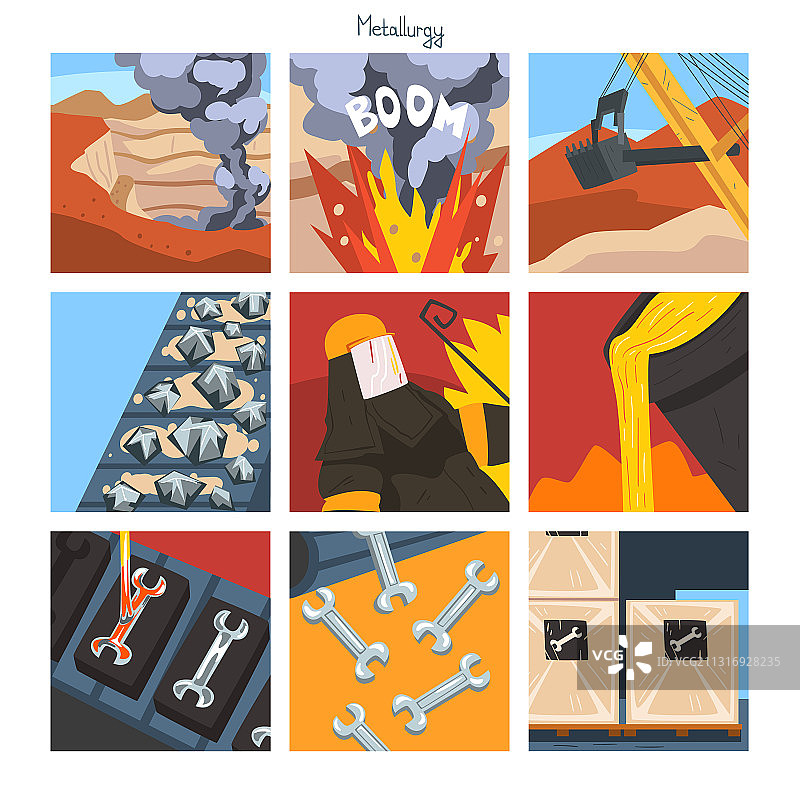 冶金工业概念：铁矿石图片素材