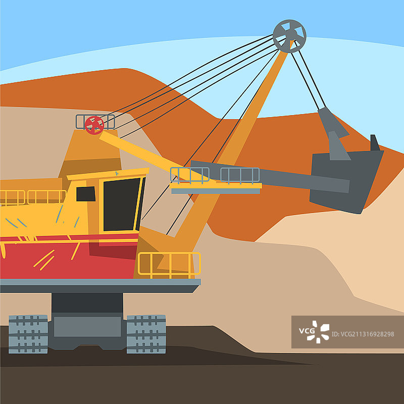 在采矿场工作的自卸卡车图片素材