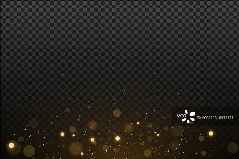 透明背景上的散景灯光效果图片素材