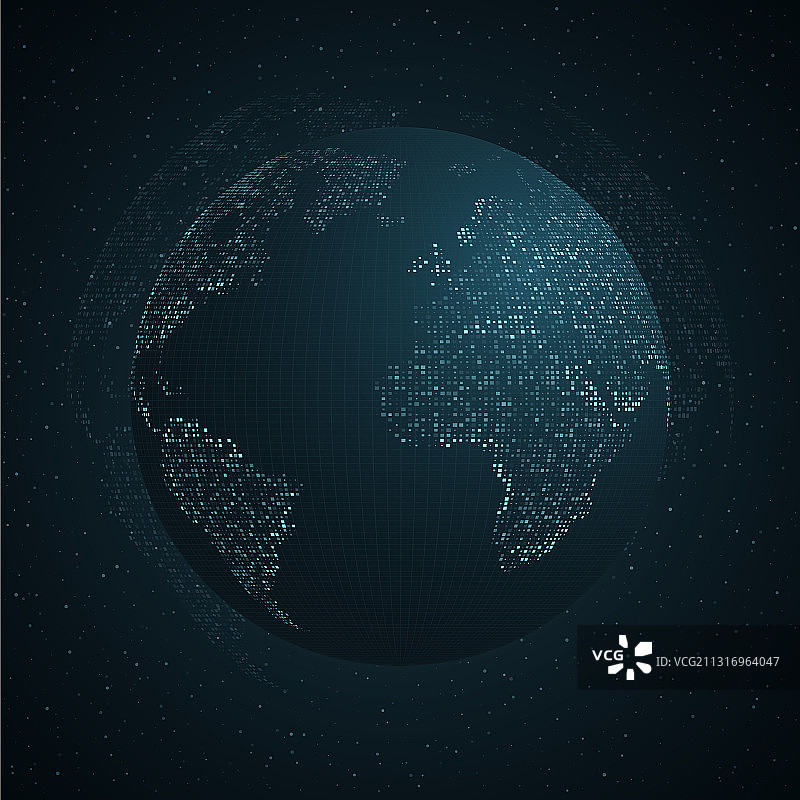 抽象蓝色地球地图图片素材