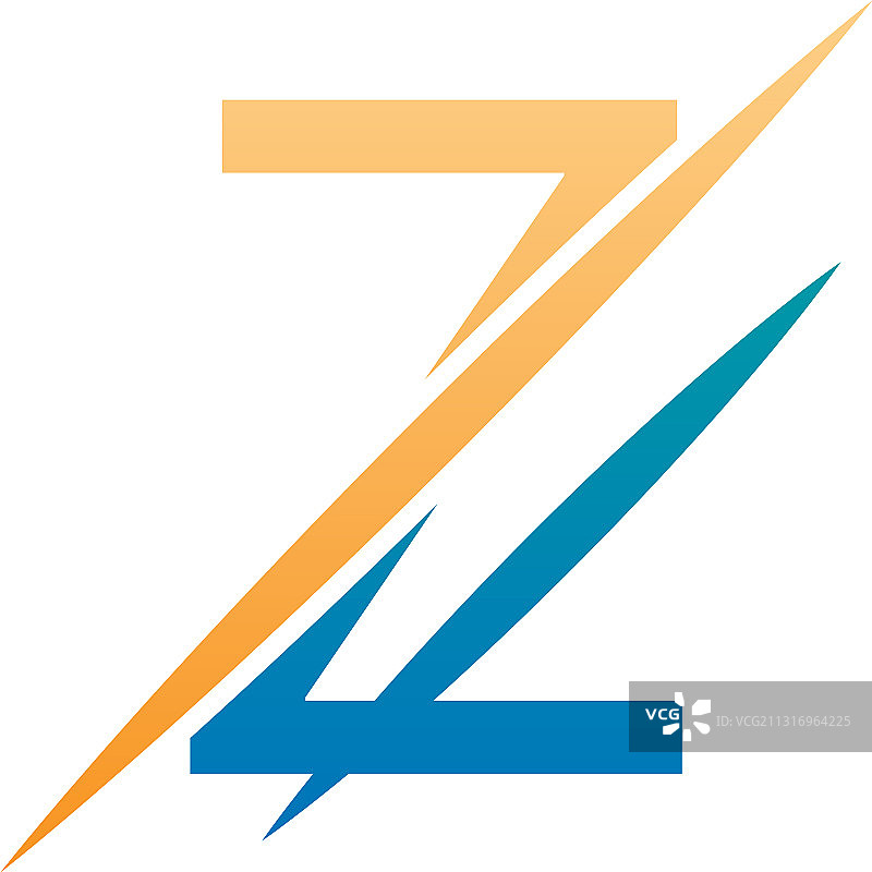 Z字母斜线logo设计图片素材