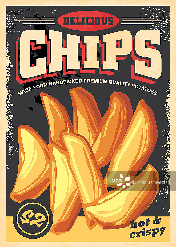 薯片复古海报图片素材