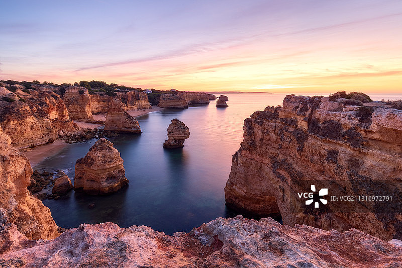 葡萄牙法鲁日落海景图片素材