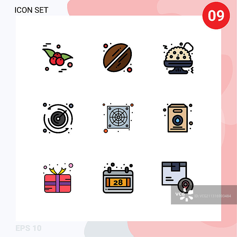 9 .用户界面填充线平色包的图片素材