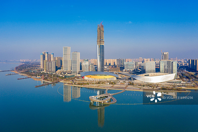 崛起的苏州湾图片素材