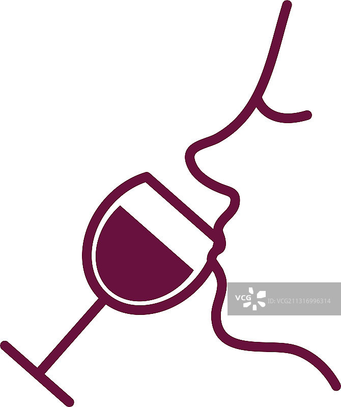 饮酒头像线条风格图标图片素材