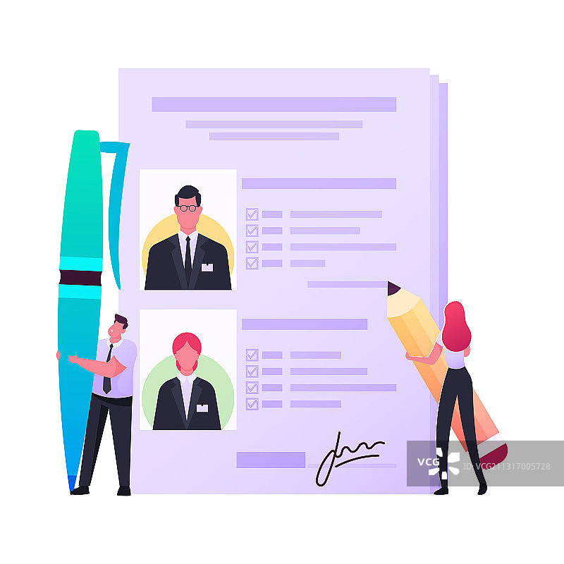 工作描述招聘猎头概念图片素材