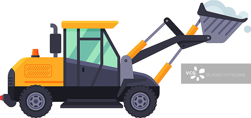 铲雪车挖掘机冬季除雪机图片素材