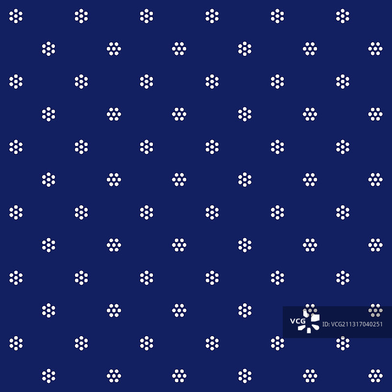 传统匈牙利蓝色印花无缝图案图片素材