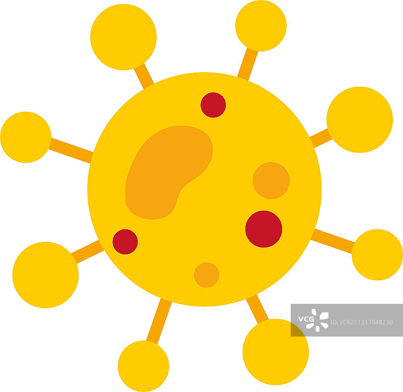 HIV病毒图标扁平风格图片素材