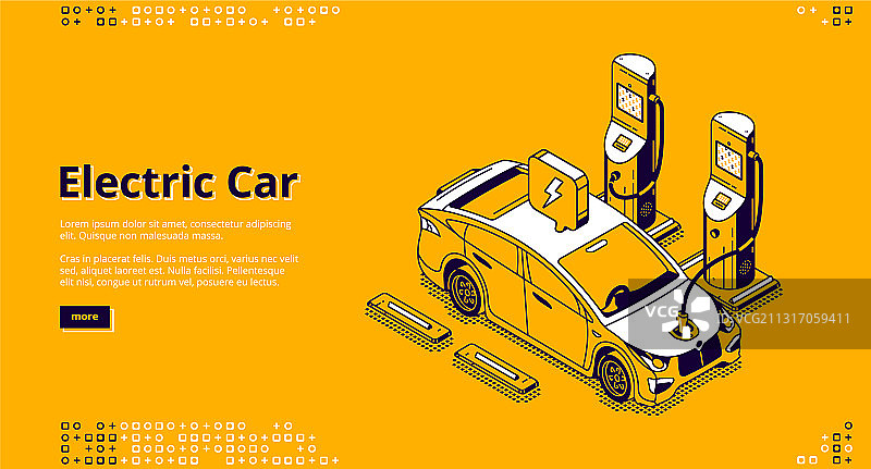 充电站电动汽车banner图片素材