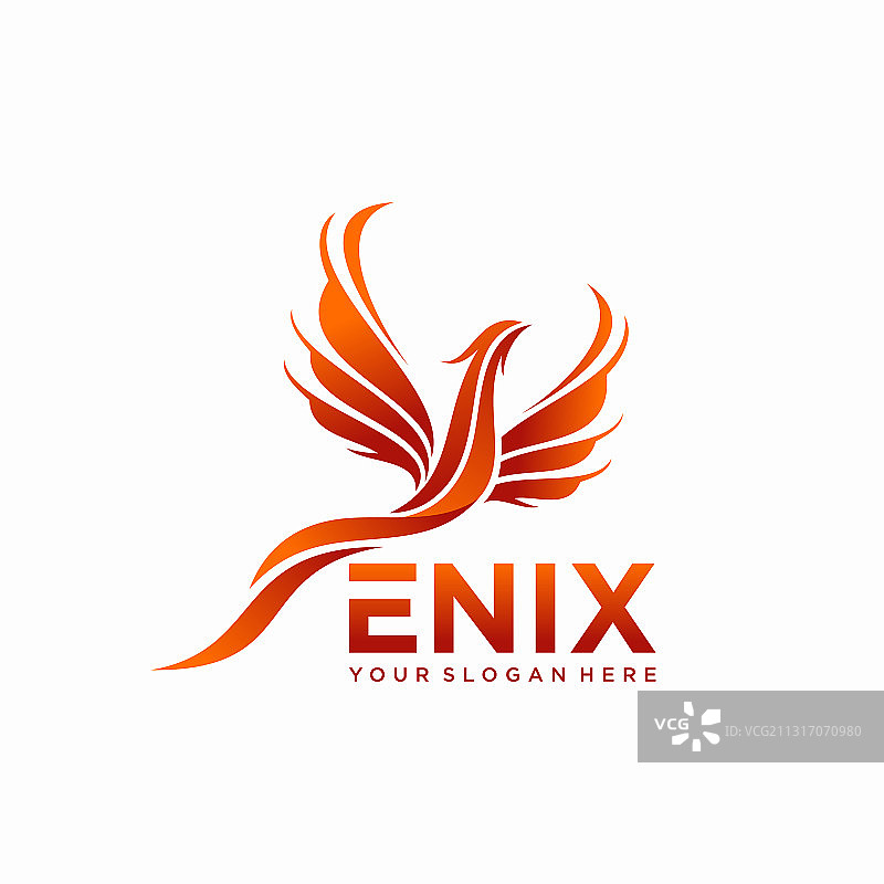 飞 phoenix 火鸟抽象logo设计图片素材