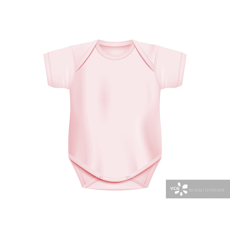 浅粉色新生儿连体衣图片素材
