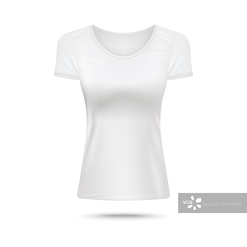 黑色圆领T恤女装逼真模板图片素材