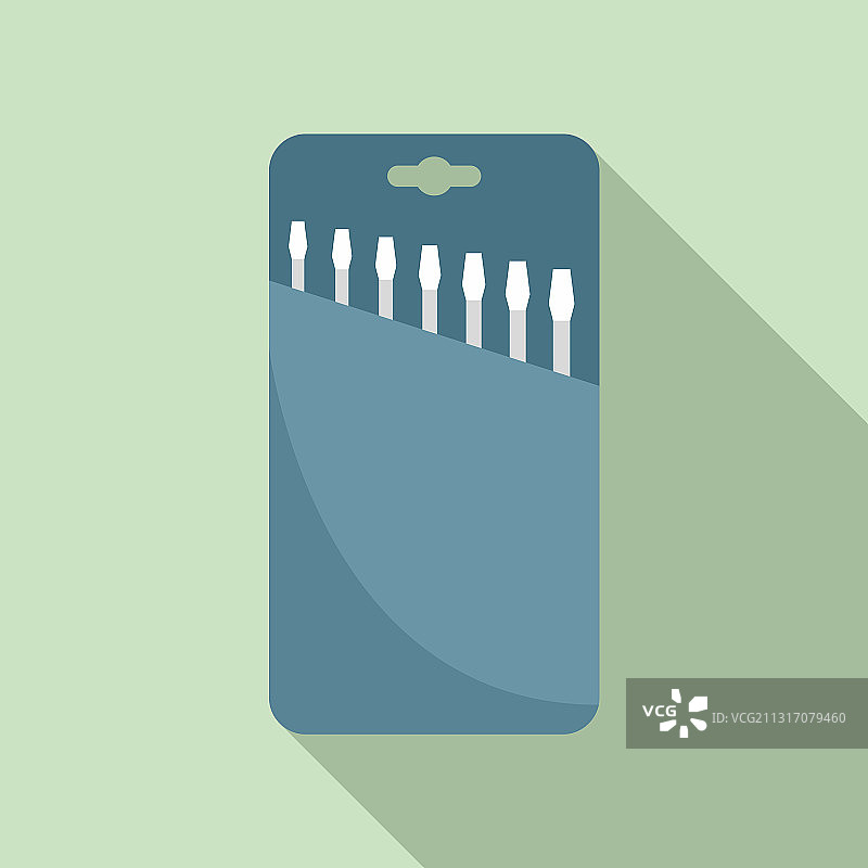 修理手表螺丝刀套装扁平风格图标图片素材