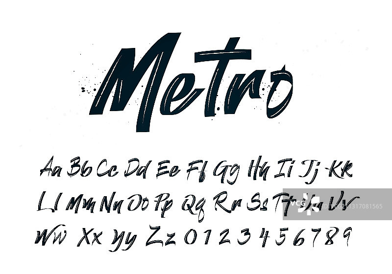 手绘书法笔刷字体排印图片素材