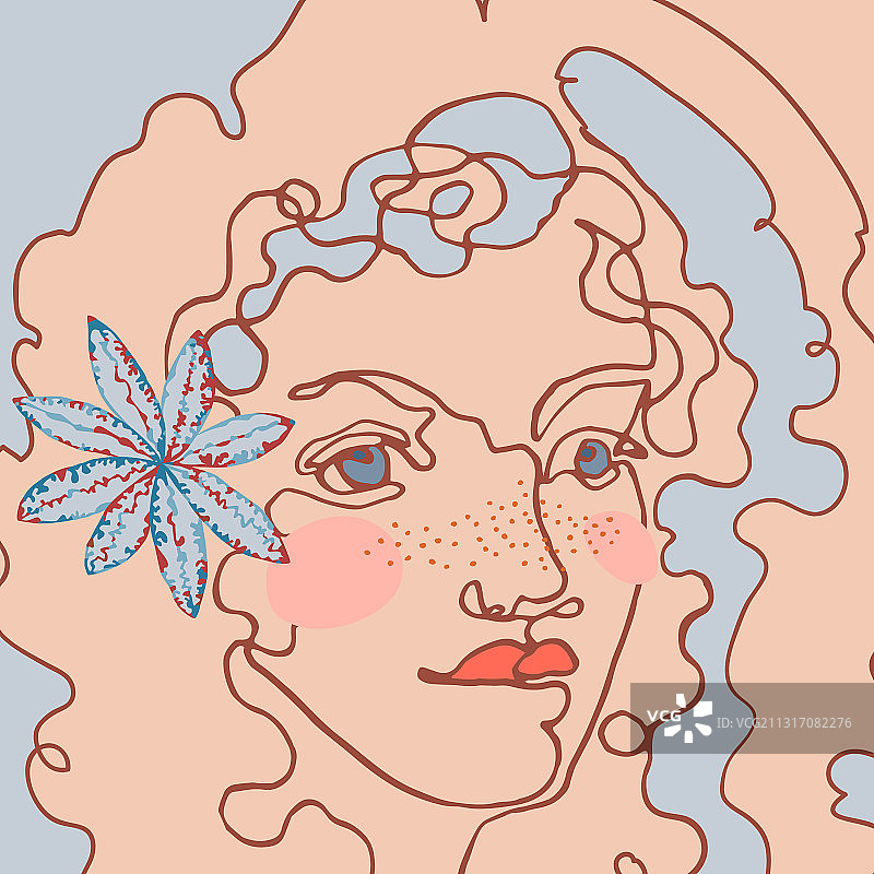 女性人像轮廓图片素材