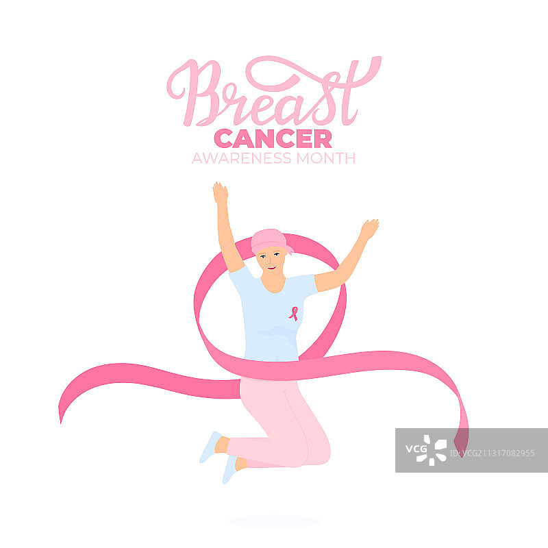 戴着头巾的女性癌症患者图片素材