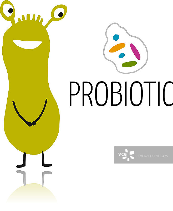 有趣的细菌角色图片素材