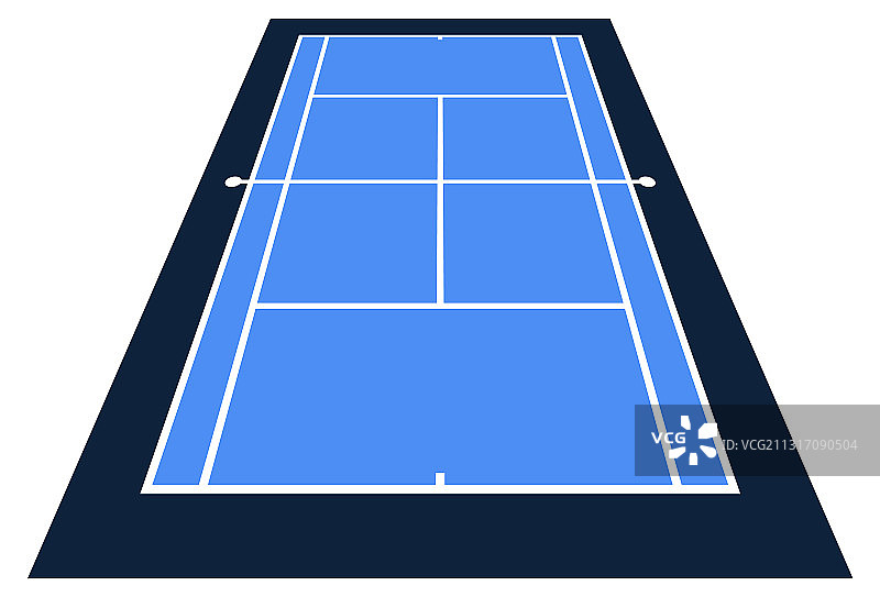 从前方看的网球场透视图图片素材