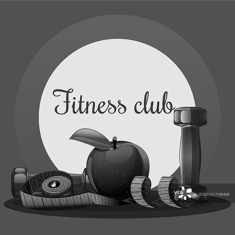 健身哑铃俱乐部logo卡片图片素材